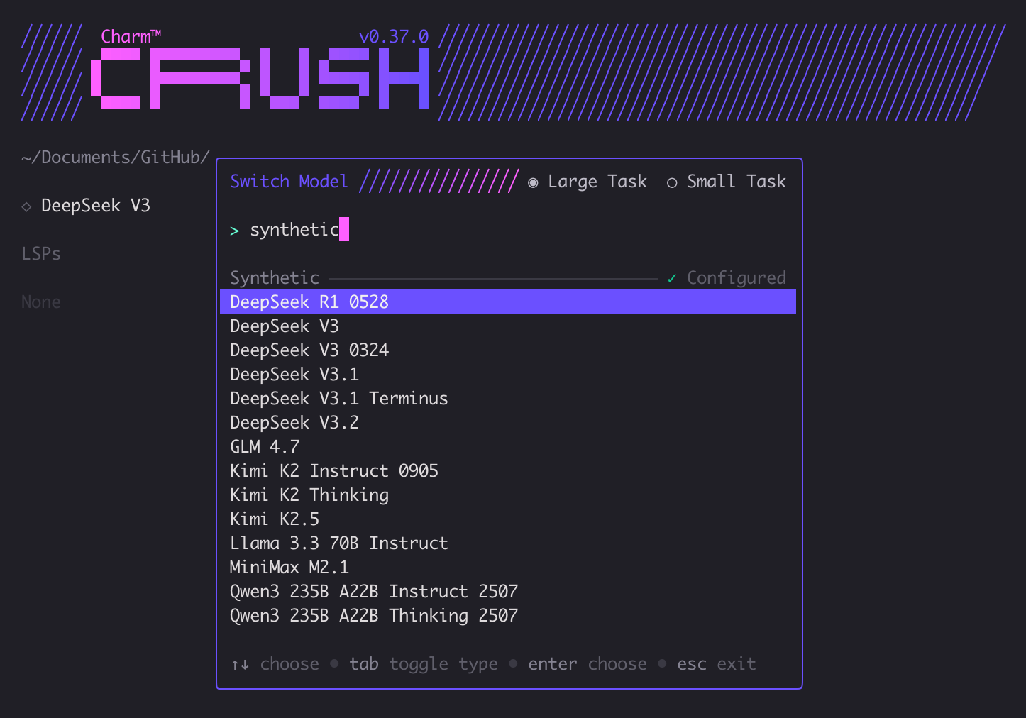 Look for "Synthetic"